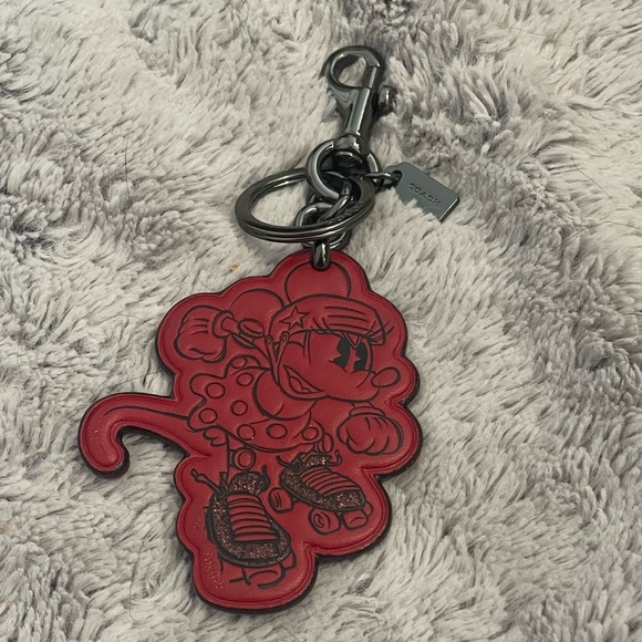 Coach Minnie Mouse Glitter Keychain - Picture 2 of 6